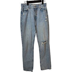 2/$30 Vintage Zara Size 6 Light Wash Distressed Denim Jeans